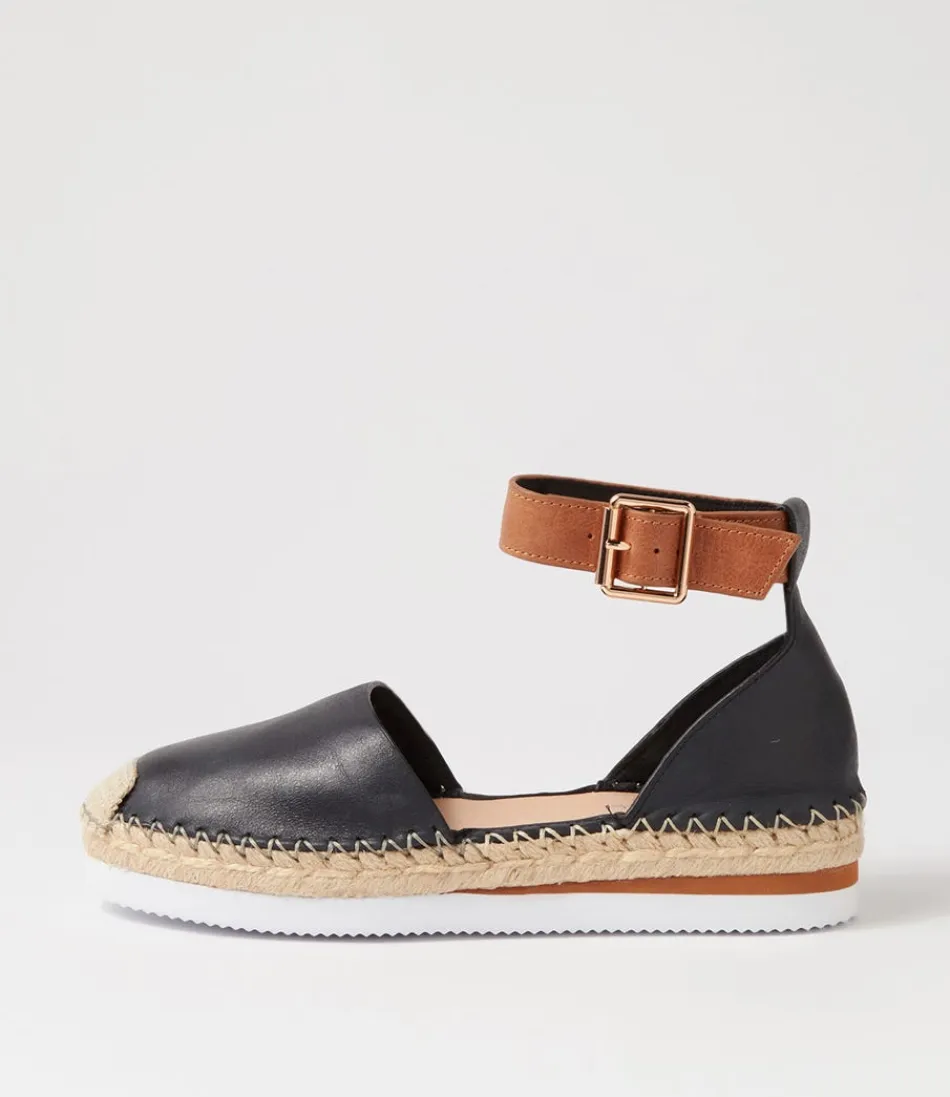 Women TOP END Espadrilles<Wolver Black Tan Leather Espadrilles