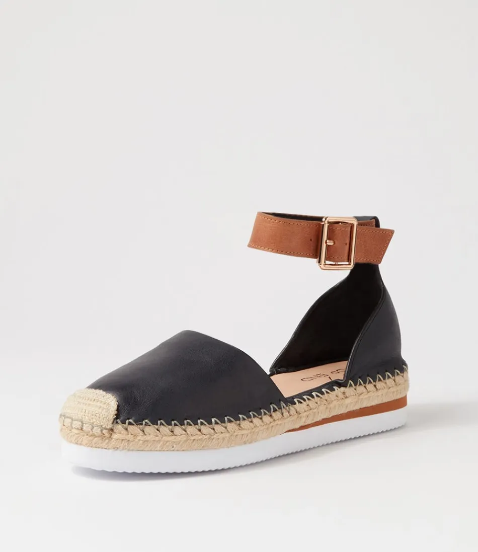 Women TOP END Espadrilles<Wolver Black Tan Leather Espadrilles