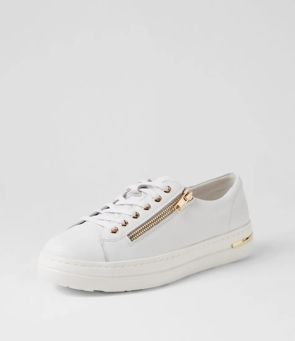 Women DJANGO & JULIETTE Sneakers<Wovi White Leather Sneakers