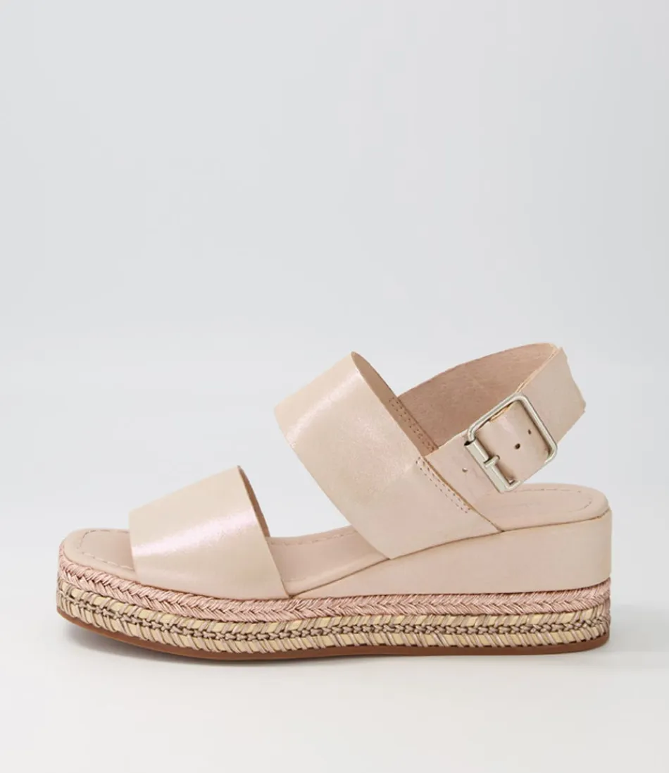 Women DJANGO & JULIETTE Espadrilles<Xabbie Rose Shimmer Leather Espadrilles