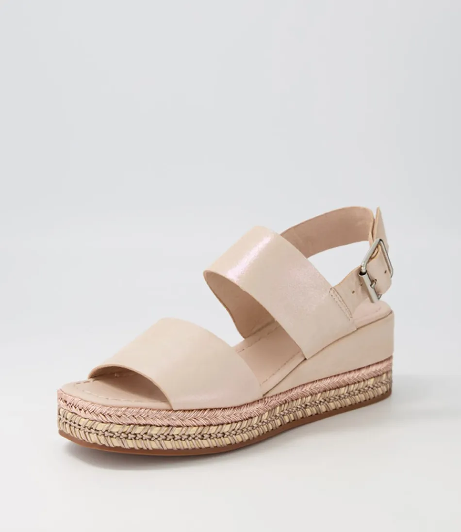 Women DJANGO & JULIETTE Espadrilles<Xabbie Rose Shimmer Leather Espadrilles