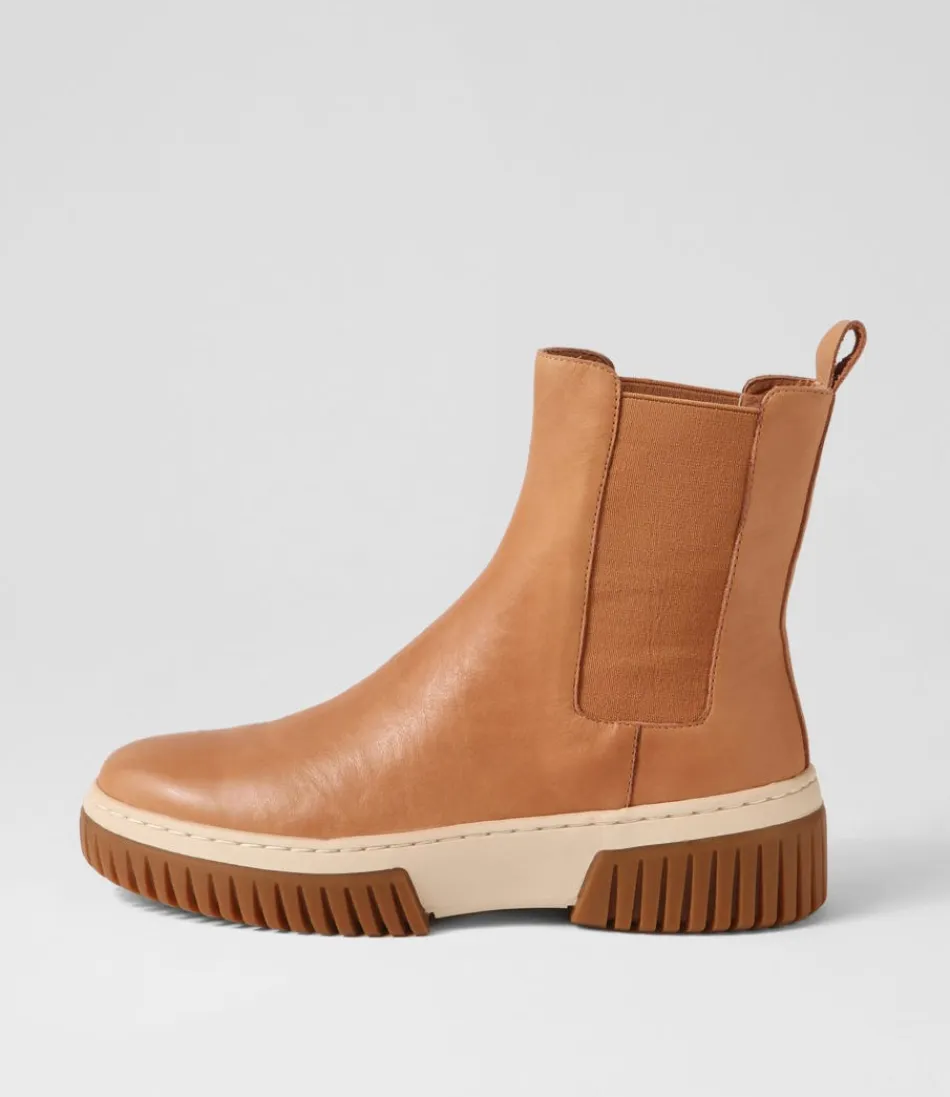 Women DJANGO & JULIETTE Boots<Yaella Tan Vanilla Gum Sole Leather Chelsea Boots