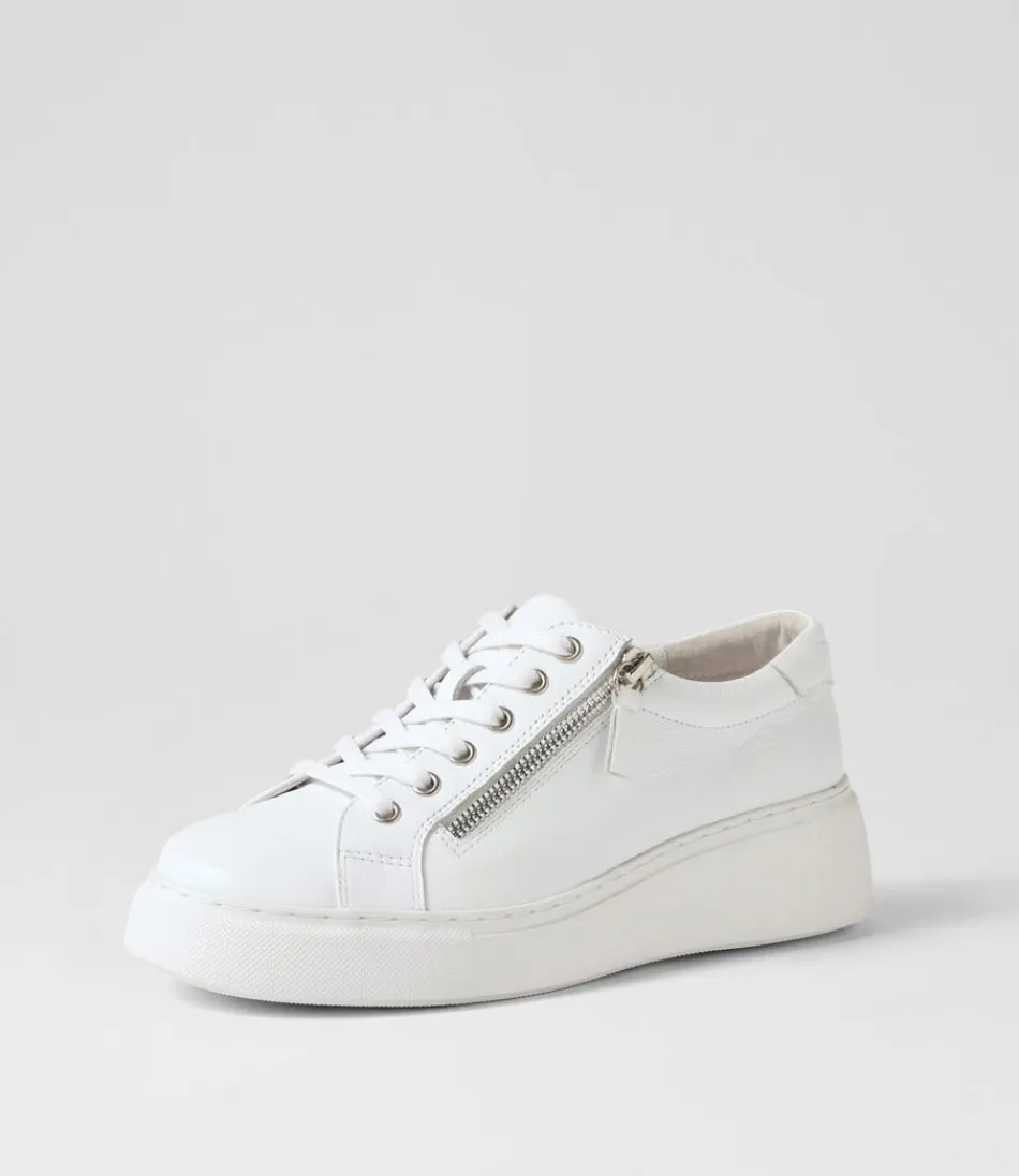 Women DJANGO & JULIETTE Sneakers<Yanji White Leather Sneakers