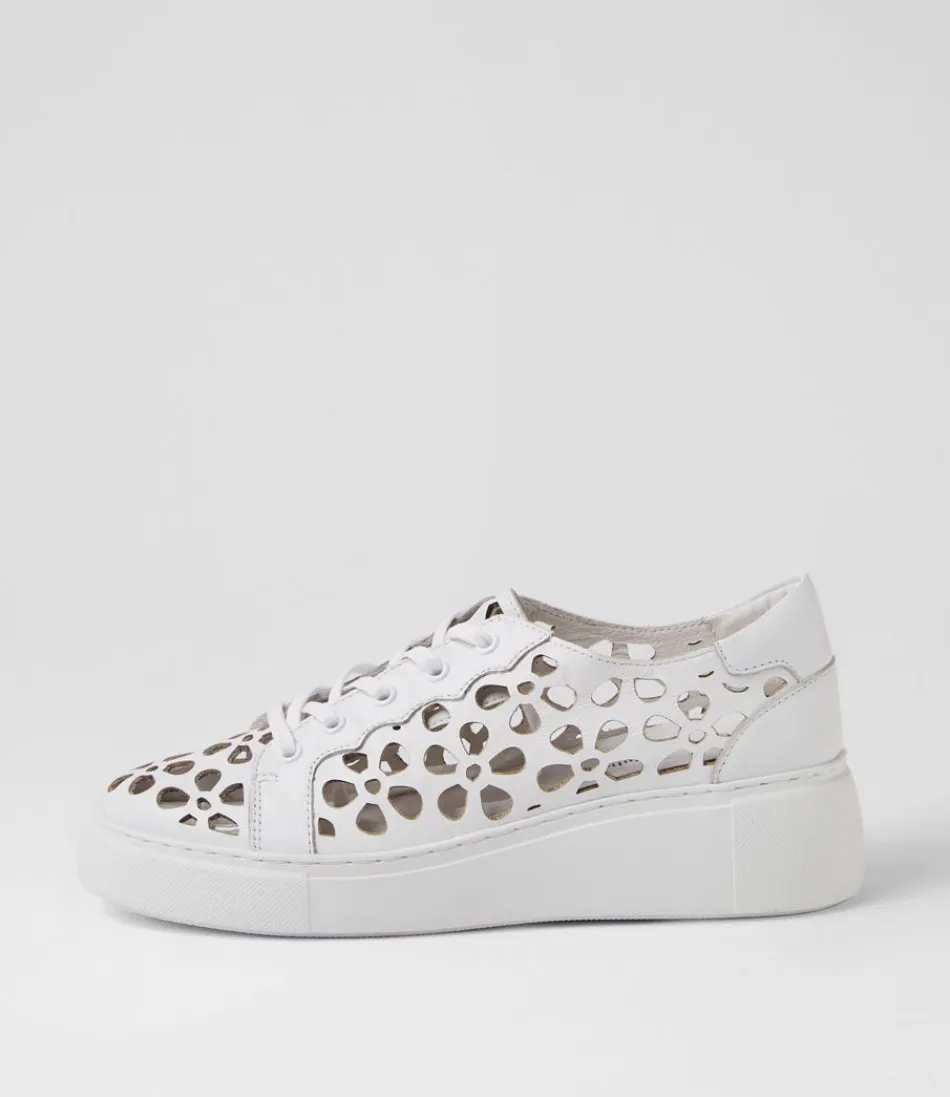 Women DJANGO & JULIETTE Sneakers<Yarry White Leather Sneakers