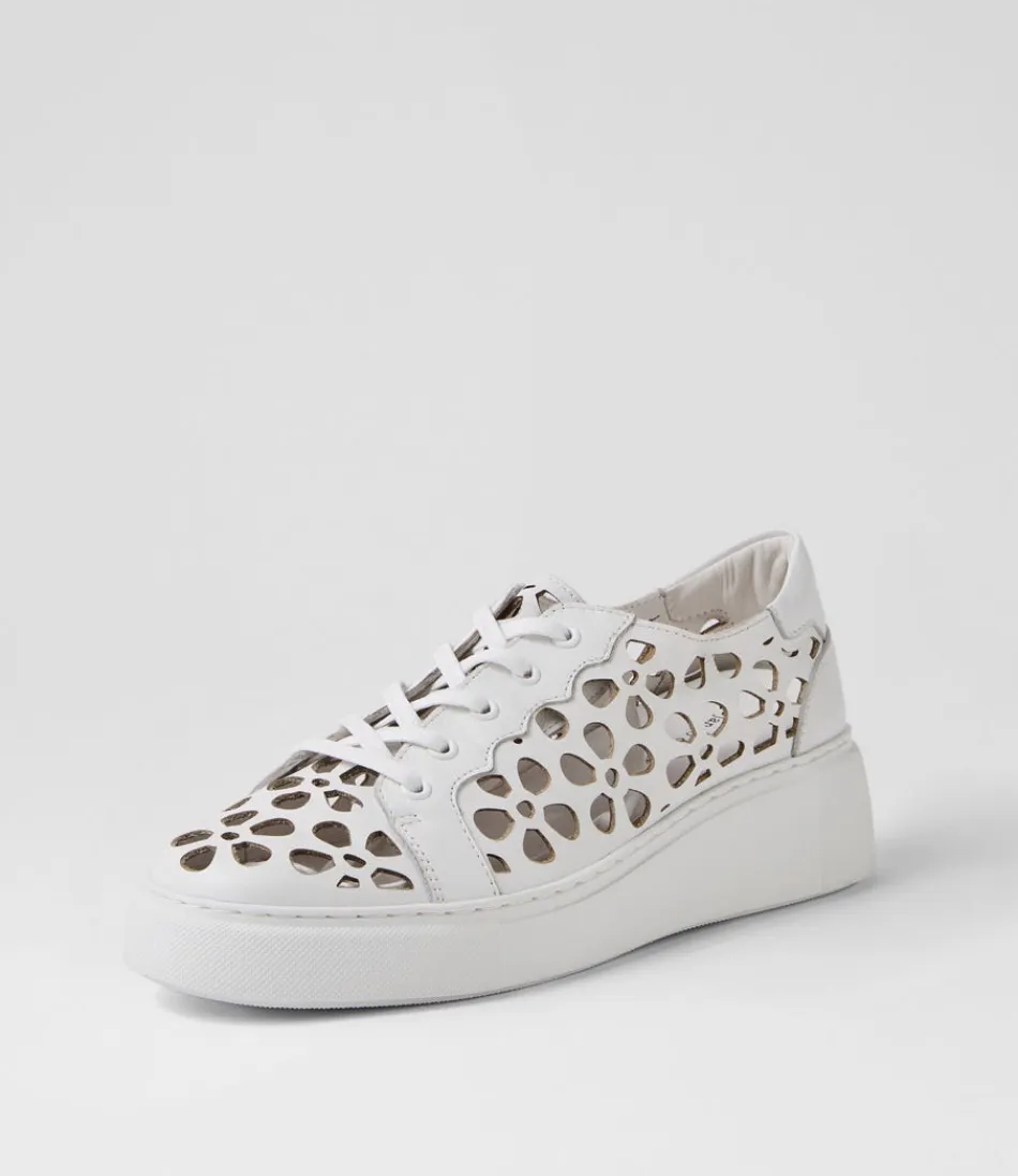 Women DJANGO & JULIETTE Sneakers<Yarry White Leather Sneakers