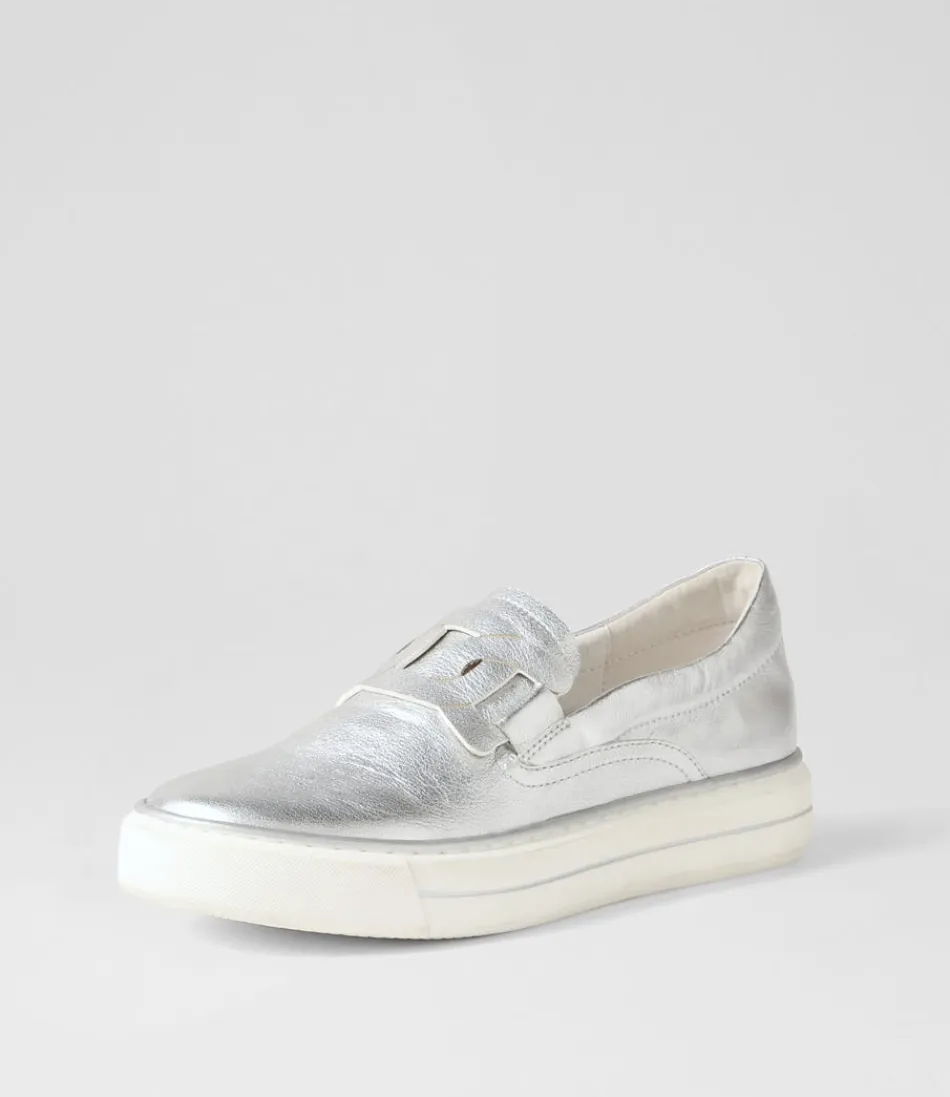 Women DJANGO & JULIETTE Sneakers<Yinnit Silver White Leather Sneakers