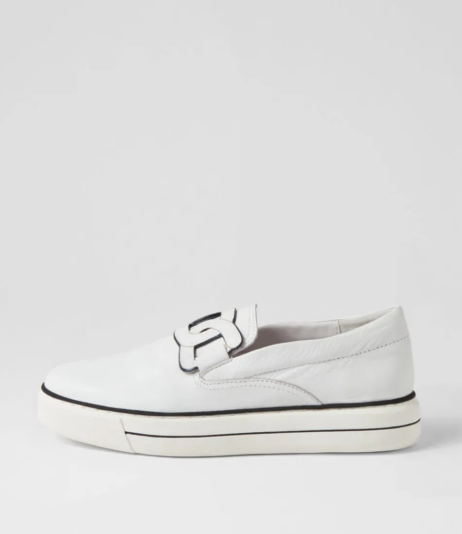 Women DJANGO & JULIETTE Sneakers<Yinnit White Black Leather Sneakers