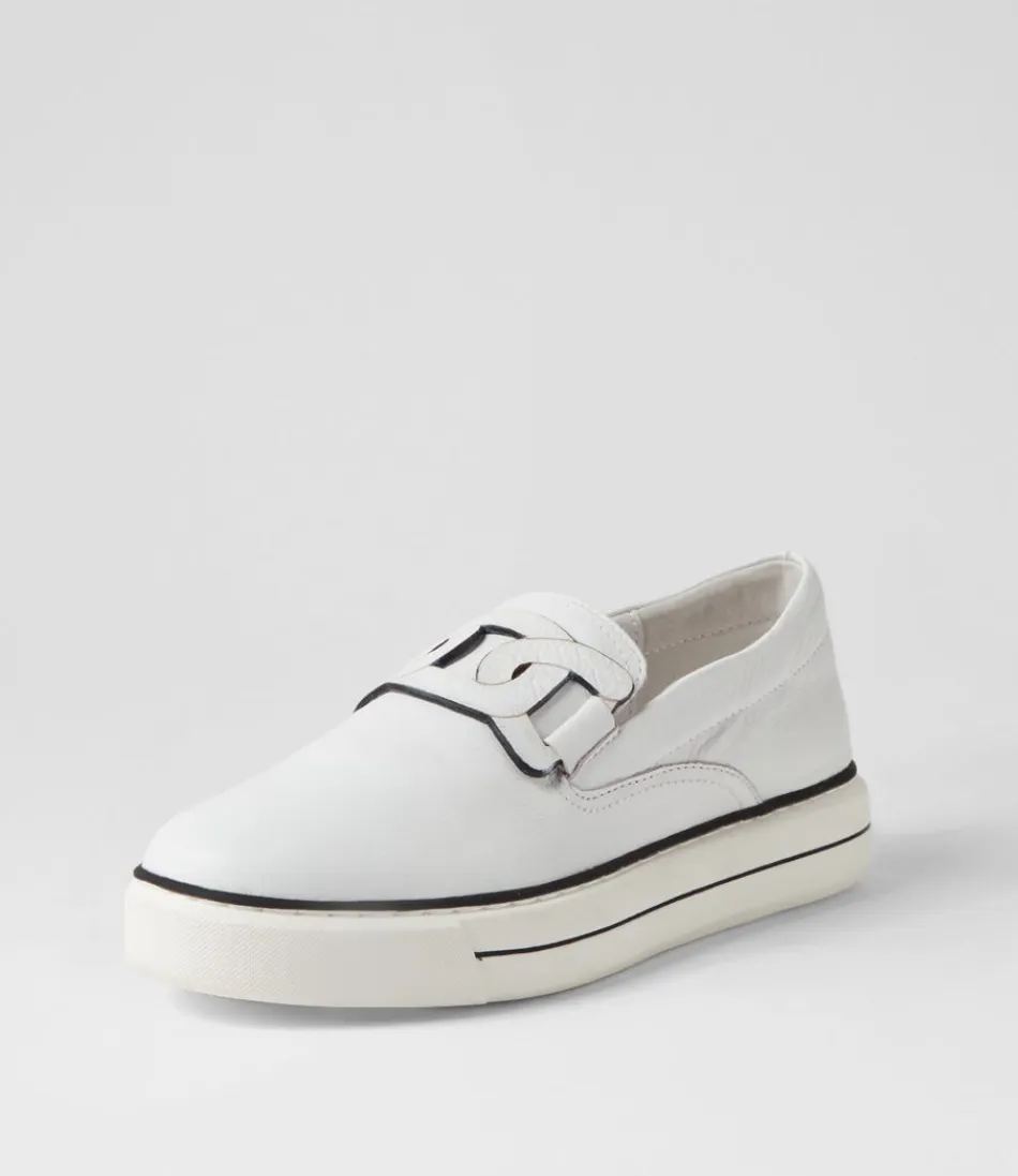 Women DJANGO & JULIETTE Sneakers<Yinnit White Black Leather Sneakers