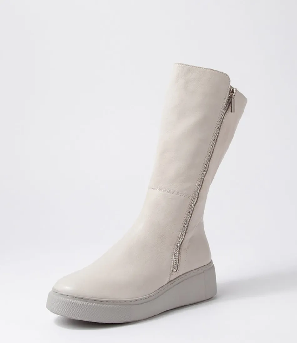 Women DJANGO & JULIETTE Boots<Yogue Ivory Misty Leather Calf Boots