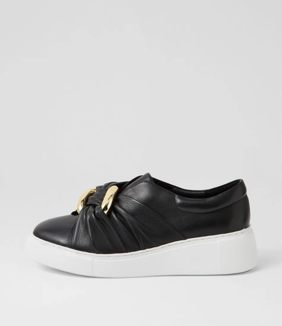 Women DJANGO & JULIETTE Sneakers<Yolla Black White Leather Sneakers