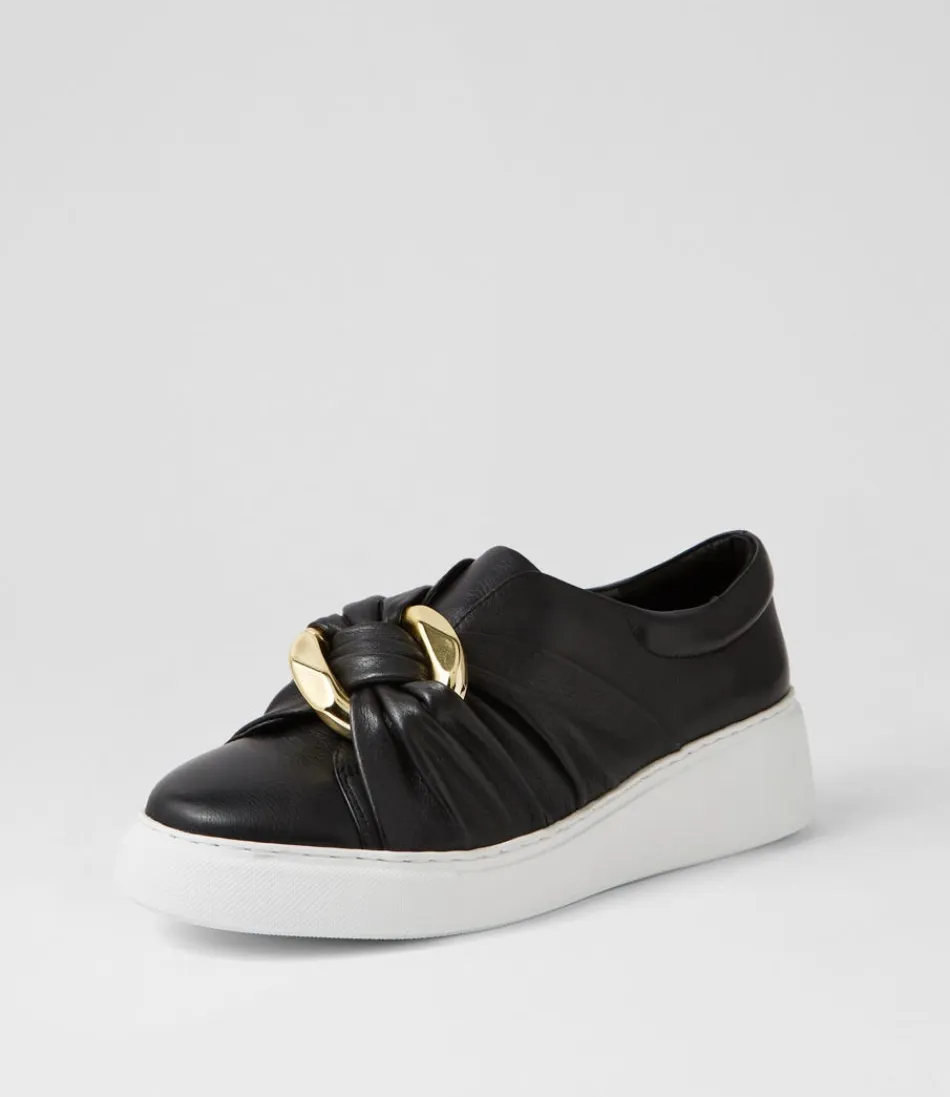 Women DJANGO & JULIETTE Sneakers<Yolla Black White Leather Sneakers