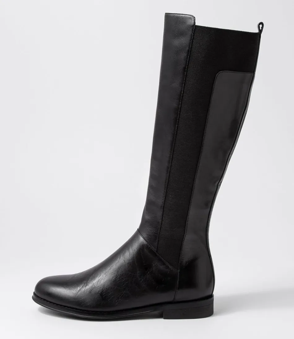 Women DJANGO & JULIETTE Boots<Youss Black Leather Knee High Boots