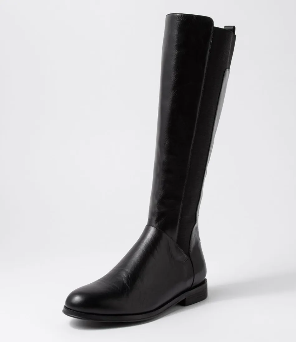 Women DJANGO & JULIETTE Boots<Youss Black Leather Knee High Boots