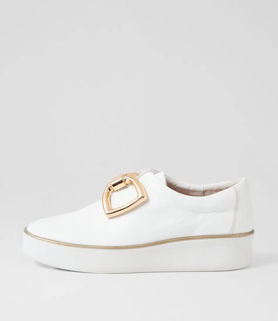 Women ZIERA Sneakers<Zeki W White Leather Sneakers