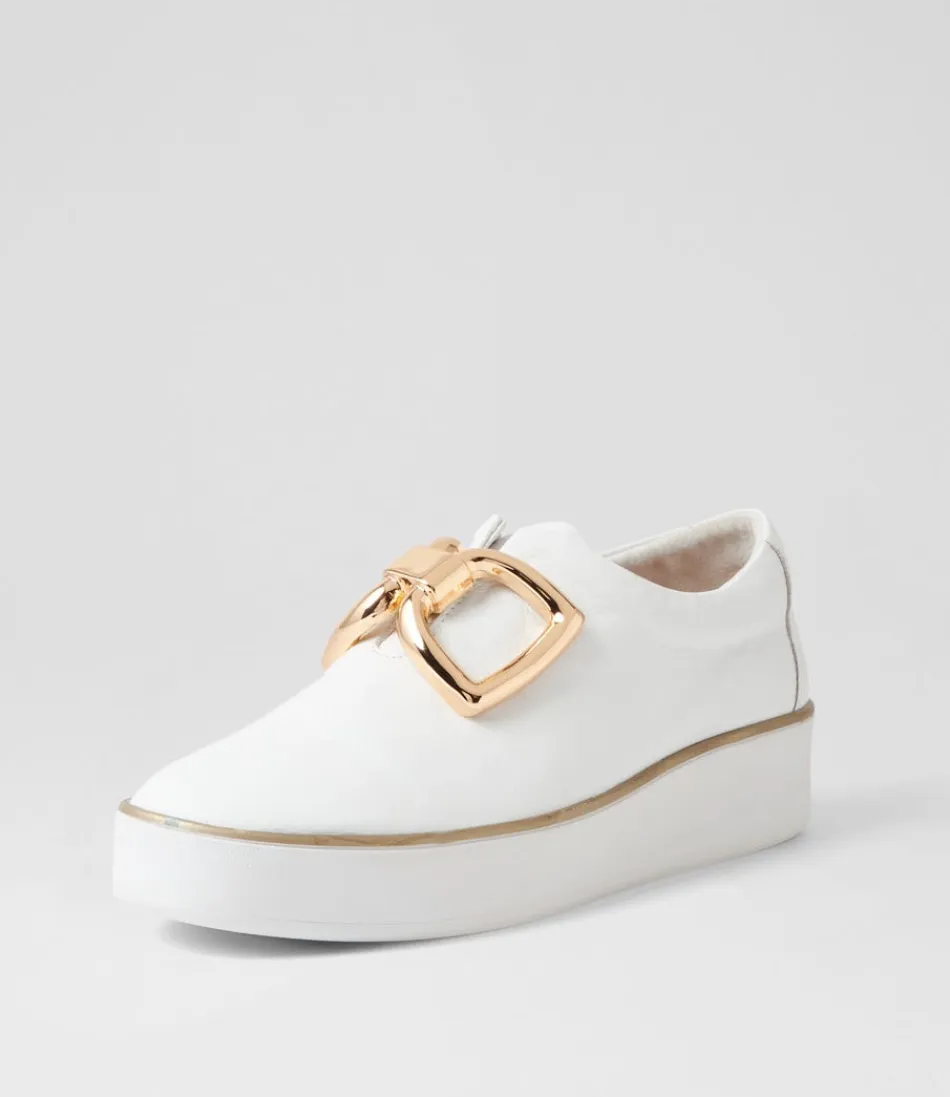 Women ZIERA Sneakers<Zeki W White Leather Sneakers