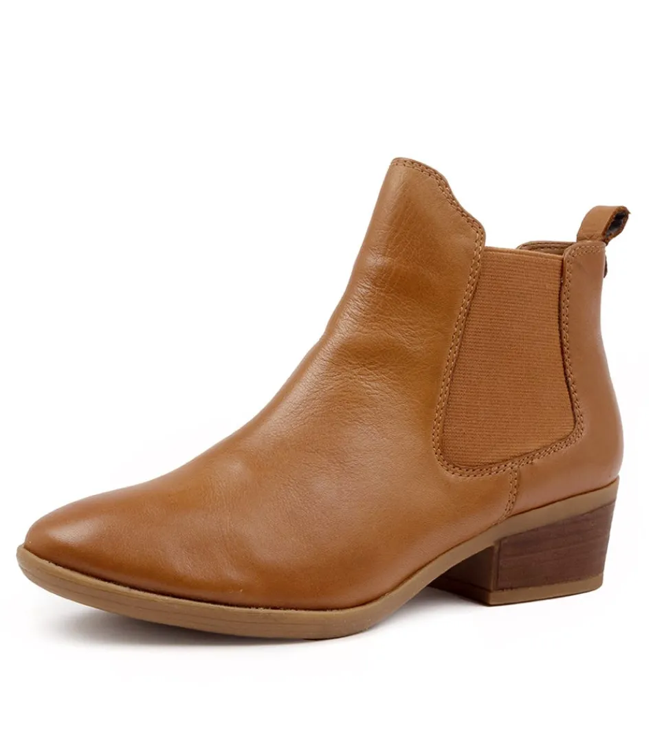 Women DIANA FERRARI Boots<Zenna Whiskey Leather Ankle Boots