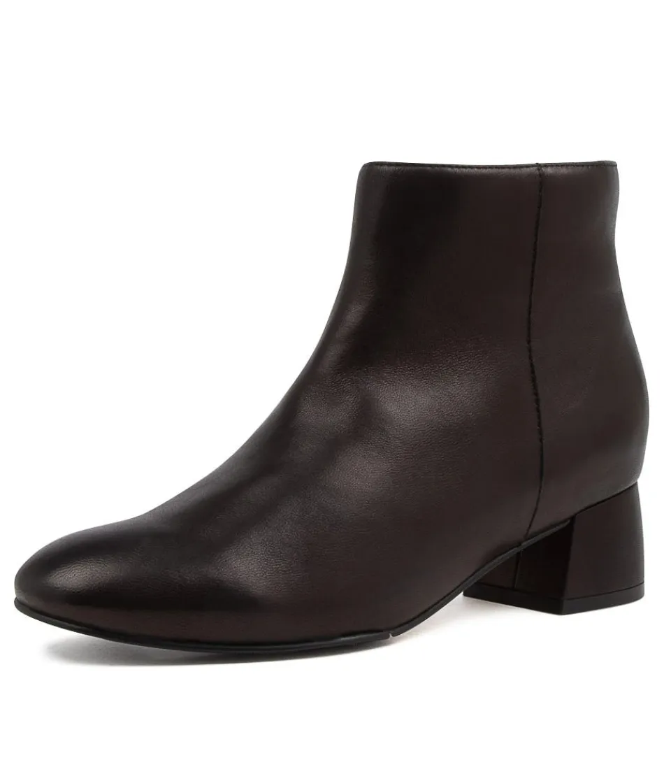 Women ZIERA Boots<Ziggys W Black Leather Ankle Boots