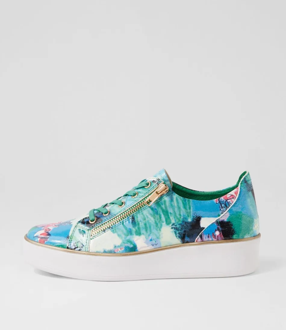 Women ZIERA Sneakers<Zissy W Green Mix Patent Leather Sneakers