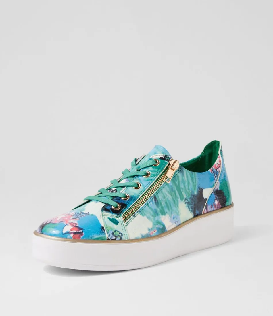 Women ZIERA Sneakers<Zissy W Green Mix Patent Leather Sneakers