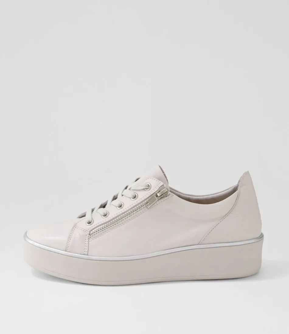 Women ZIERA Sneakers<Zissy W Ivory Leather Sneakers