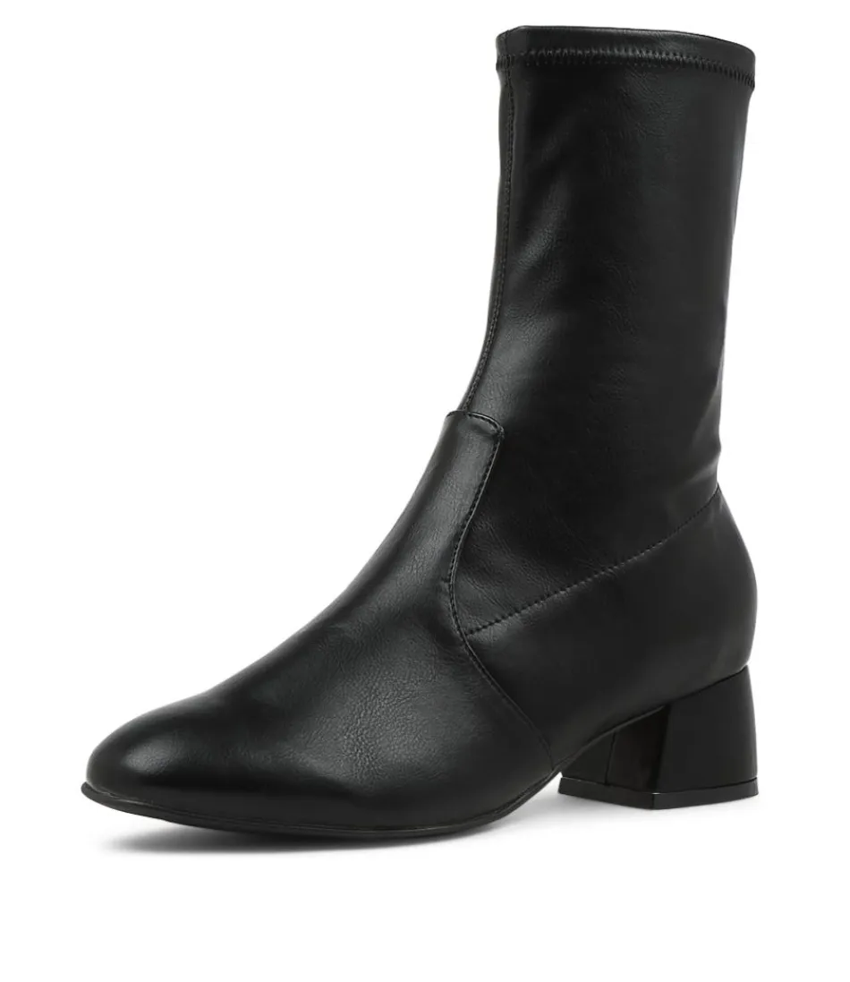 Women ZIERA Boots<Zuka W Black Stretch Ankle Boots